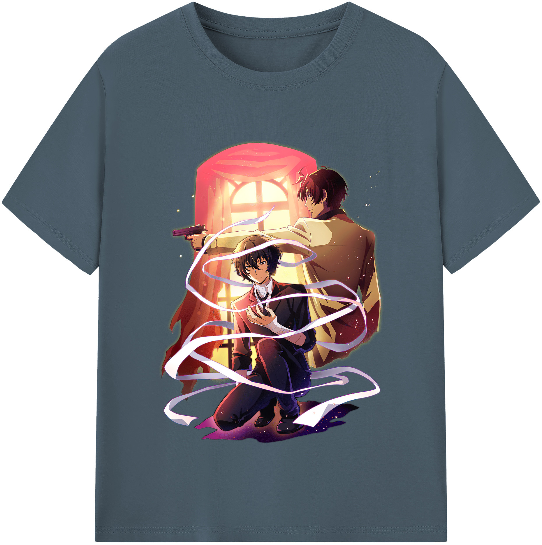 （画像用） 文豪ストレイドッグス Bungo Stray Dogs 綿100％半袖Tシャツ（フロントプリント）